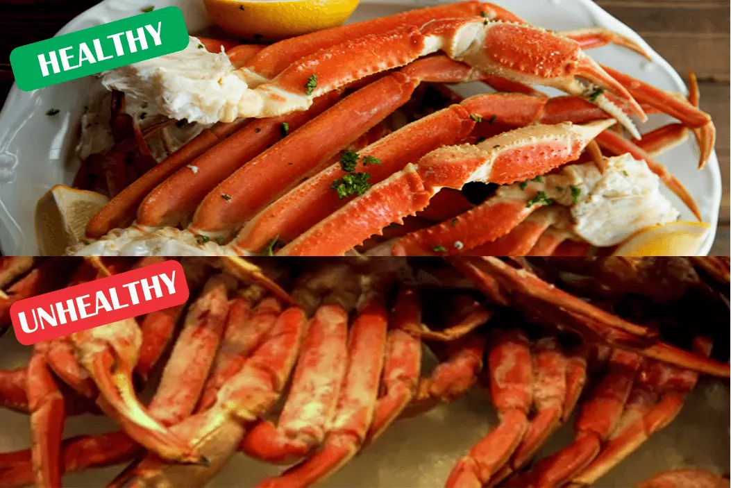 Healthy vs Unhealthy Crab Legs
