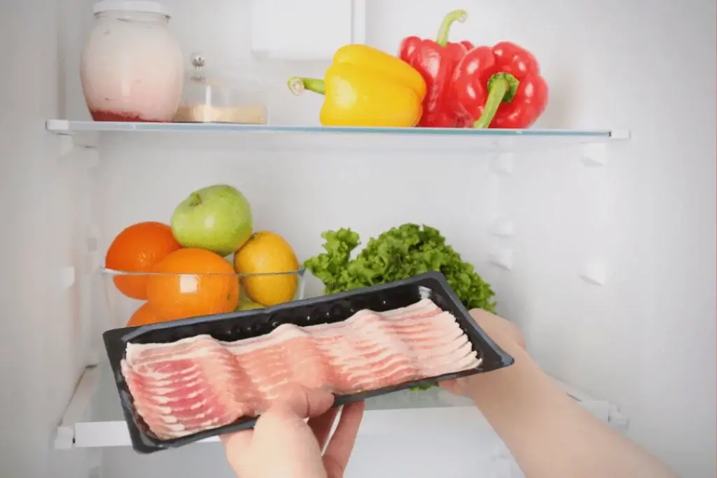 Defrost Bacon in Refrigerator