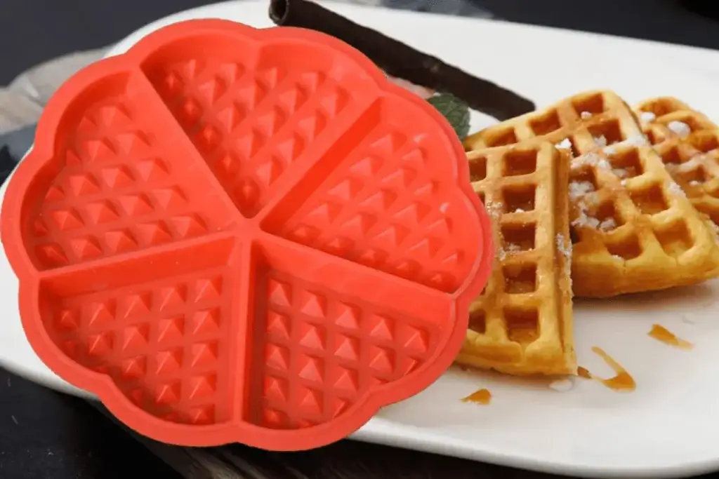 Waffle in a Silicon Waffle Mold