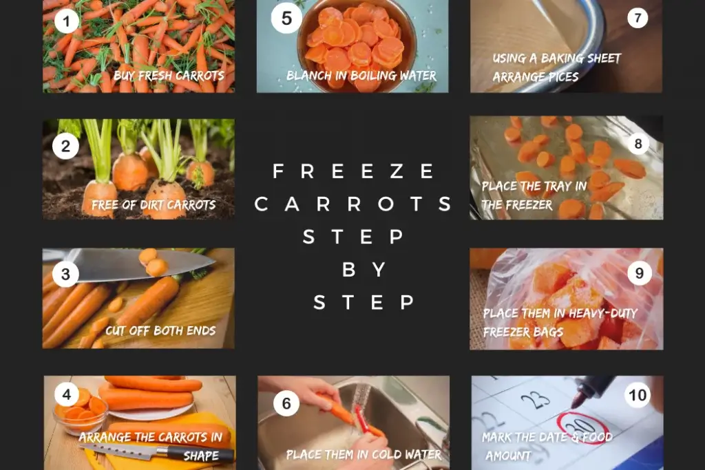 Freeze Carrots Step by Step